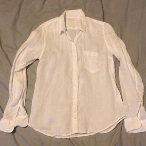 Button up real linen top